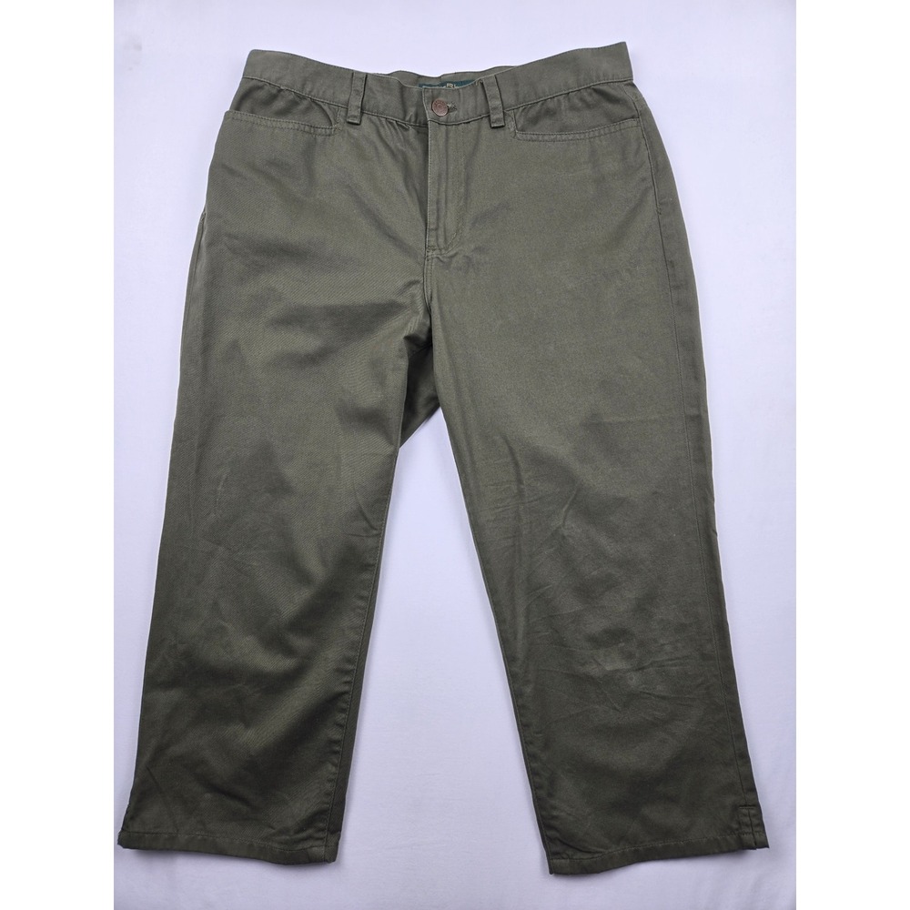 LRL Ralph Lauren Jeans Co Classic Midcalf Olive Cargo Pants Size 8